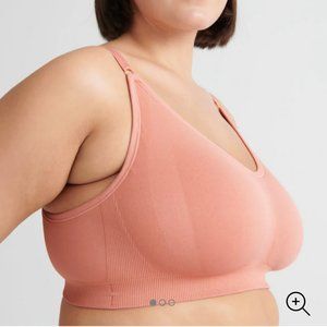KNIX Good to Go Seamless Bra in pink ginger, size L